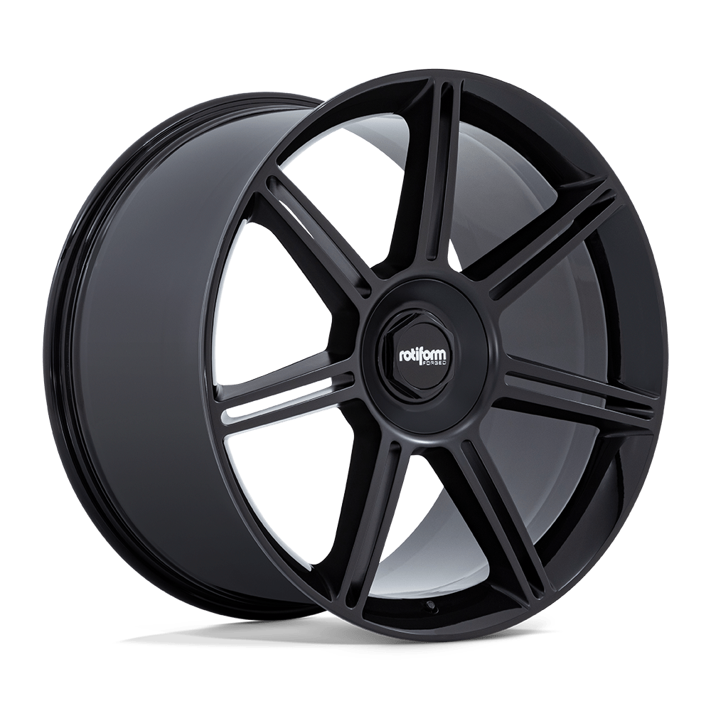 22X10 Rotiform FRA GLOSS BLACK W/ M-BLACK SPOKES 5X130