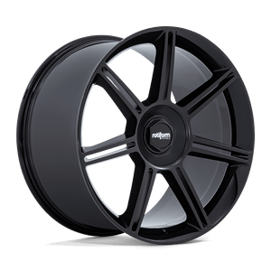 22X10 Rotiform FRA GLOSS BLACK W/ M-BLACK SPOKES 5X130