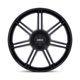 22X10 Rotiform FRA GLOSS BLACK W/ M-BLACK SPOKES 5X130
