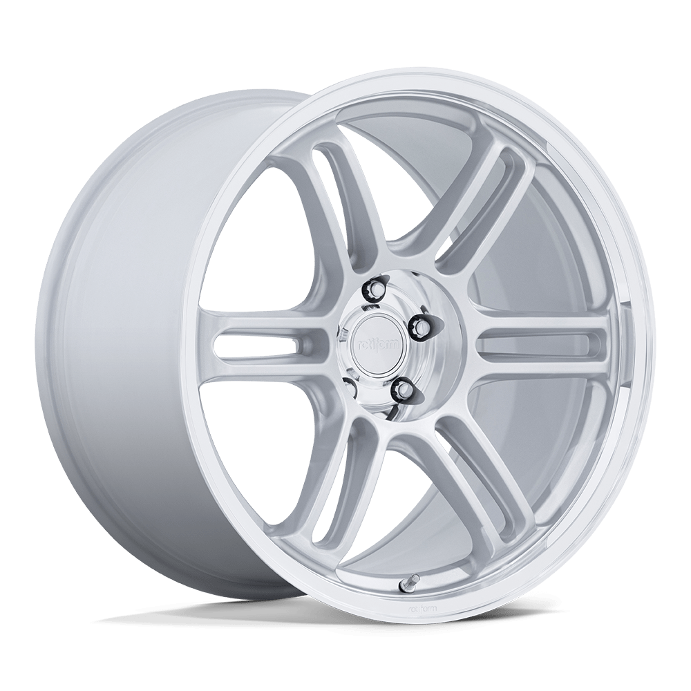 18X9.5 Rotiform RC209 RPS MATTE SILVER W/ DIAMOND CUT LI 5X120