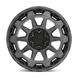20" Black Rhino Hard Alloys ROTOR MATTE GUNMETAL W/ BRUSHED FACE 5X150