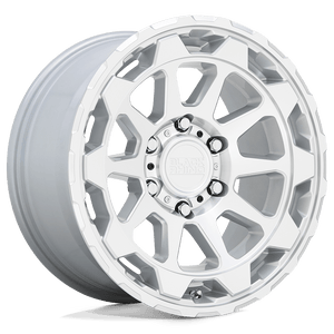 20X9 Black Rhino Hard Alloys ROTOR GLOSS SILVER W/MIRROR CUT FACE 6X135