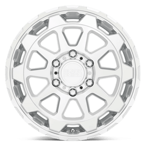 20X9 Black Rhino Hard Alloys ROTOR GLOSS SILVER W/MIRROR CUT FACE 6X135
