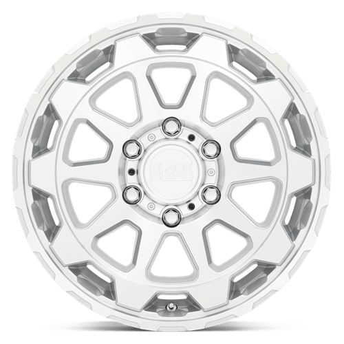 20" Black Rhino Hard Alloys ROTOR GLOSS SILVER W/MIRROR CUT FACE 5X127