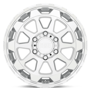 20" Black Rhino Hard Alloys ROTOR GLOSS SILVER W/MIRROR CUT FACE 5X127