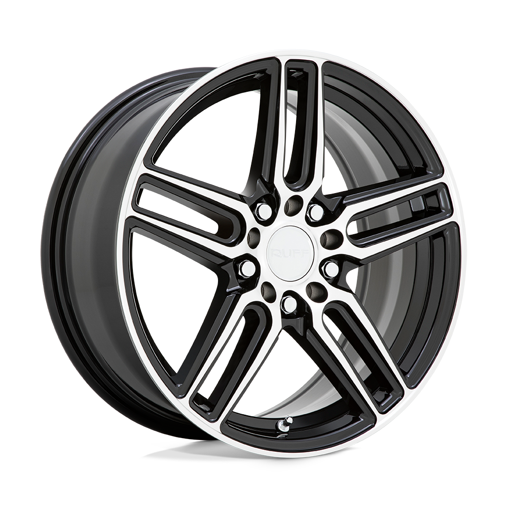 17X7.5 Ruff NITRO GLOSS BLACK W/ MACHINED FACE 5X112/5X120