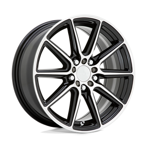18" Ruff THROTTLE GLOSS BLACK W/ MACHINED FACE 5X108/5X114.3
