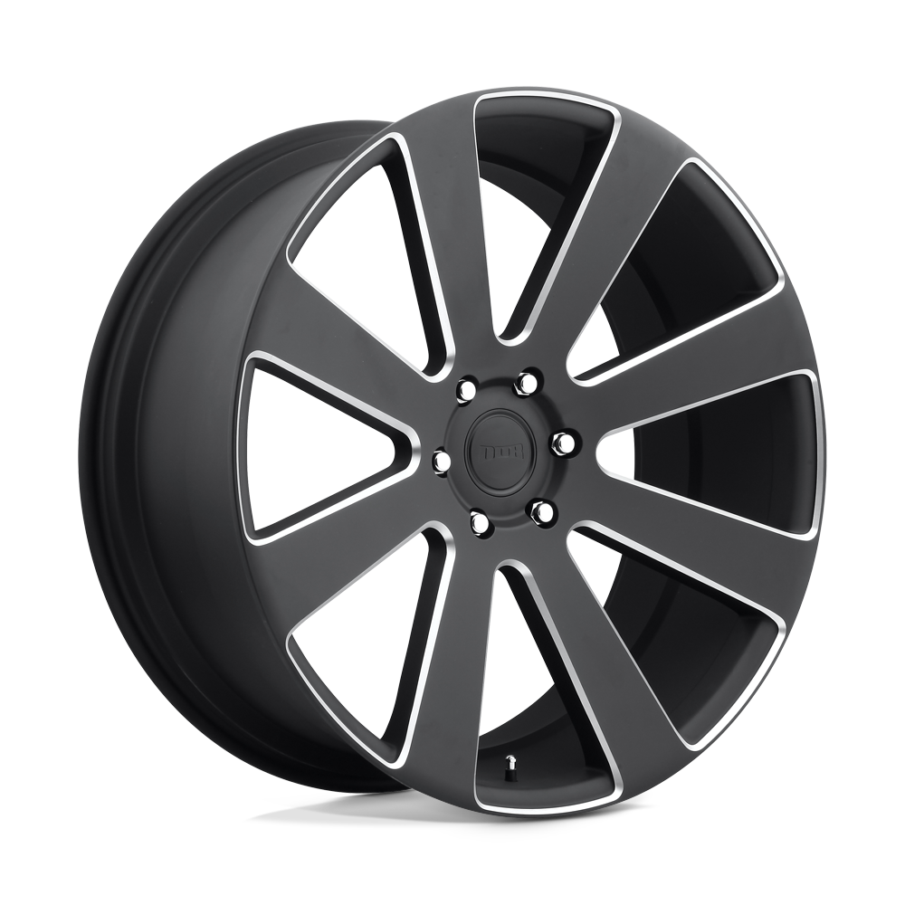 22X9.5 DUB 1PC S187 8-BALL MATTE BLACK MILLED 6X139.7