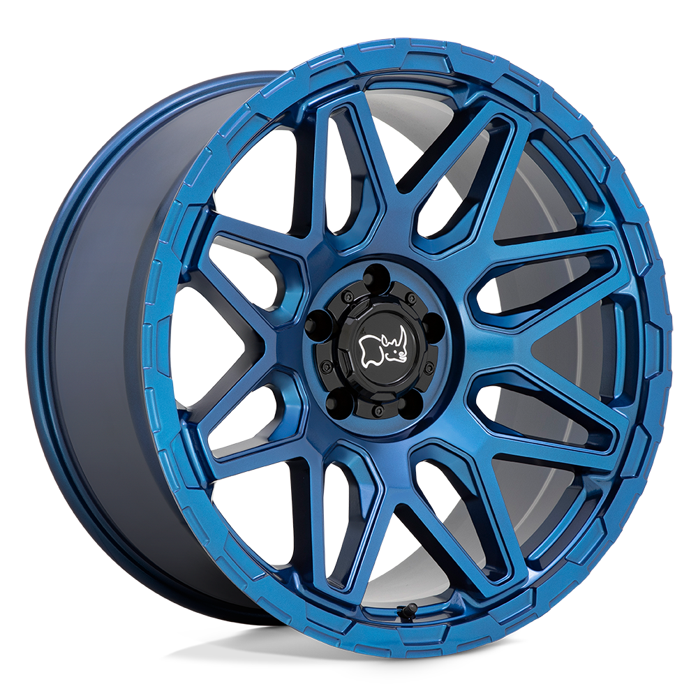 20" Black Rhino Hard Alloys SHOCKWAVE GLOSS MIDNIGHT BLUE 5X127