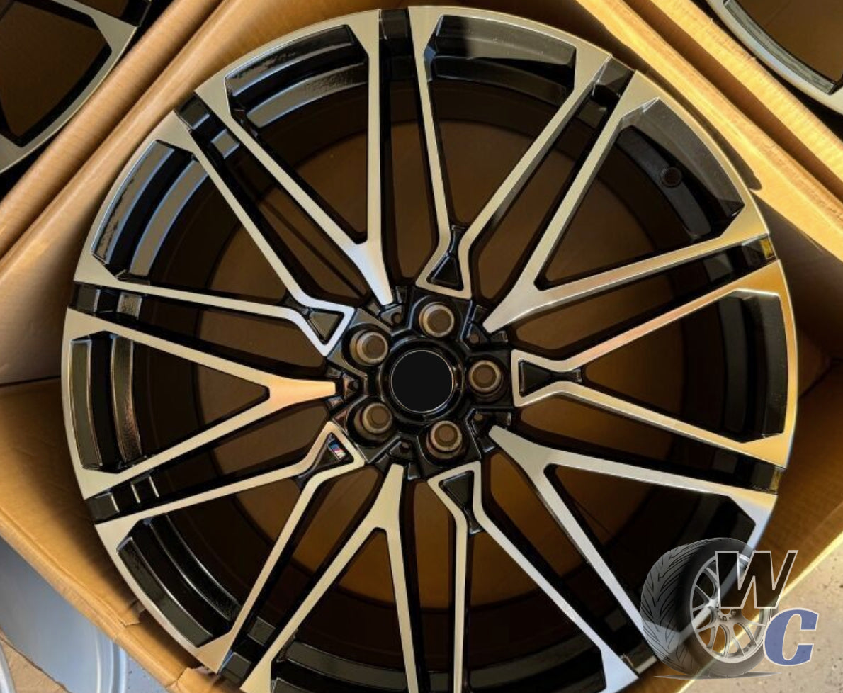 20” Wheels Fit BMW X7 2019–2025 |  Factory Style Rims |  Gloss Black Machined Face |  Set of 4