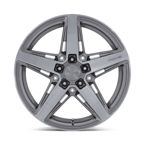 18X8 Niche 1PC M270 TERAMO ANTHRACITE BRUSHED FACE TINT 5X108