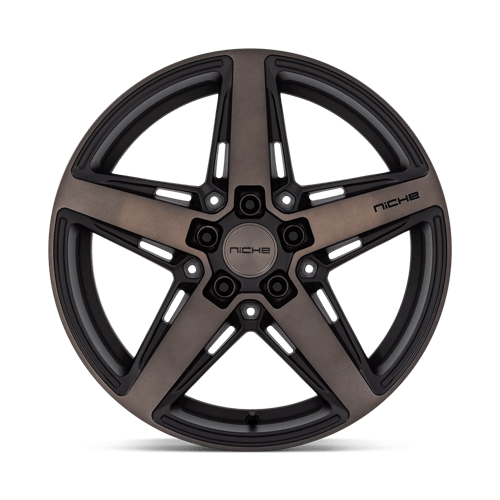 18X8 Niche 1PC M271 TERAMO MATTE BLACK W DOUBLE DARK TINT 5X108