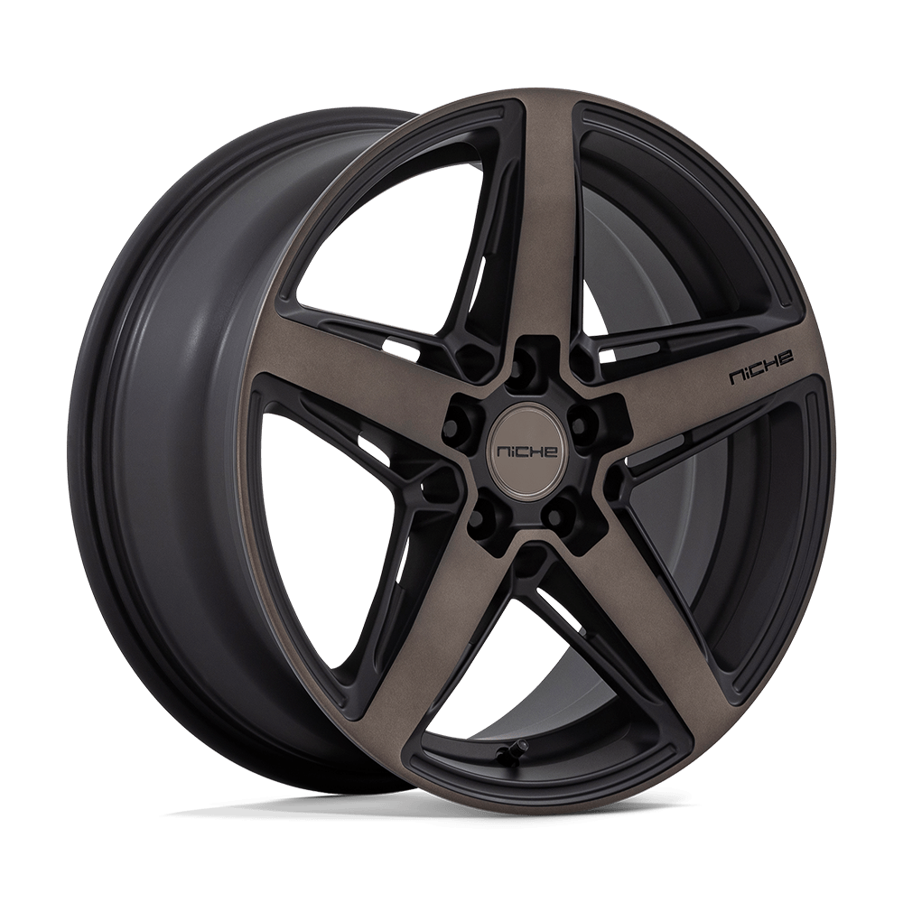 18X8 Niche 1PC M271 TERAMO MATTE BLACK W DOUBLE DARK TINT 5X112
