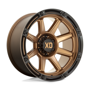 20X9 XD XD863 MATTE BRONZE W/ BLACK LIP 6X135