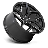 20X9 Niche 1PC M266 TORSION GLOSS BLACK MILLED 5X114.3