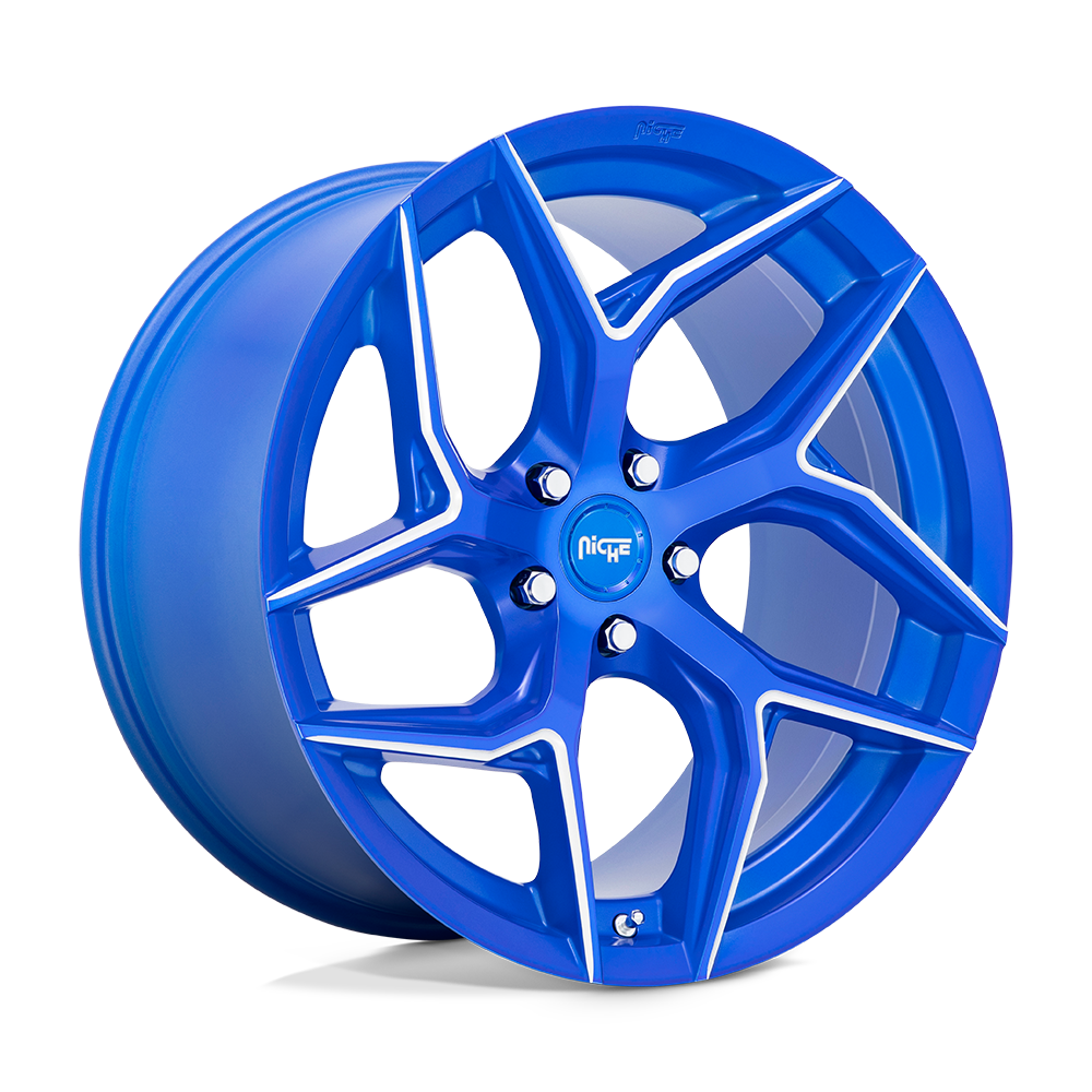 20X10.5 Niche 1PC M268 TORSION ANODIZED BLUE MILLED 5X120
