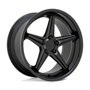 19" TSW LAUNCH MATTE BLACK W/ GLOSS BLACK LIP 5X120