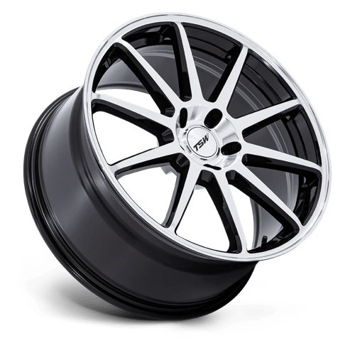 19X8.5 TSW TW004 CANARD GLOSS BLACK W/ MACHINED FACE 5X120