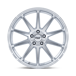 20X10.5 TSW TW004 CANARD GLOSS SILVER W/ MACHINED FACE 5X114.3