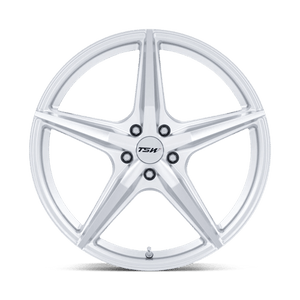 18X8.5 TSW TW007 ESPRIT HYPER SILVER W/ MACHINED FACE 5X112
