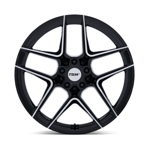 20X9 TSW TW008 SLIPSTREAM GLOSS BLACK W/ MACHINED FACE 5X112