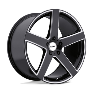 20" TSW RIVAGE GLOSS BLACK W/ MILLED SPOKE 5X112