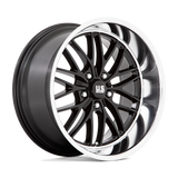 20X10 US Mag 1PC U138 SANTA CRUZ GLOSS BLACK W/ DIAMOND CUT LIP 5X120.65