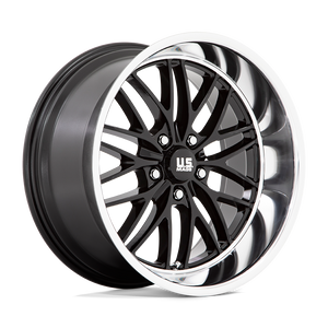 20X10 US Mag 1PC U138 SANTA CRUZ GLOSS BLACK W/ DIAMOND CUT LIP 5X120.65