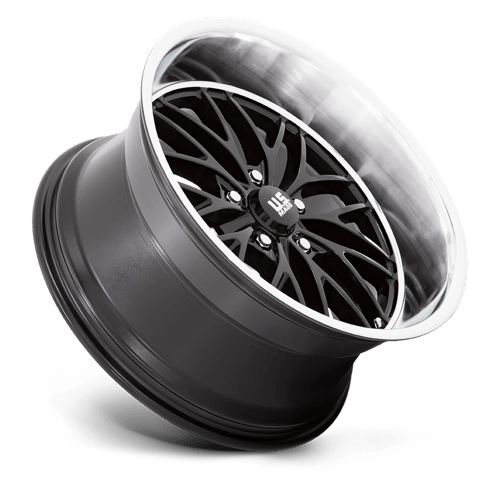 20X10 US Mag 1PC U138 SANTA CRUZ GLOSS BLACK W/ DIAMOND CUT LIP 5X120.65