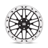 20X10 US Mag 1PC U138 SANTA CRUZ GLOSS BLACK W/ DIAMOND CUT LIP 5X127