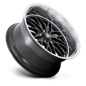 22X10.5 US Mag 1PC U138 SANTA CRUZ GLOSS BLACK W/ DIAMOND CUT LIP 5X127