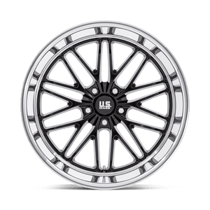 22X10.5 US Mag 1PC U138 SANTA CRUZ GLOSS BLACK W/ DIAMOND CUT LIP 5X127