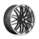 22X9 US Mag 1PC U138 SANTA CRUZ GLOSS BLACK W/ DIAMOND CUT LIP 5X127