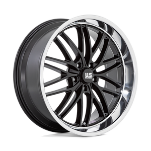 22X9 US Mag 1PC U138 SANTA CRUZ GLOSS BLACK W/ DIAMOND CUT LIP 5X127