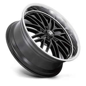 22X9 US Mag 1PC U138 SANTA CRUZ GLOSS BLACK W/ DIAMOND CUT LIP 5X127