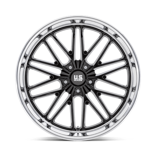 22X9 US Mag 1PC U138 SANTA CRUZ GLOSS BLACK W/ DIAMOND CUT LIP 5X127