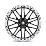 22X9 US Mag 1PC U138 SANTA CRUZ GLOSS BLACK W/ DIAMOND CUT LIP 5X127