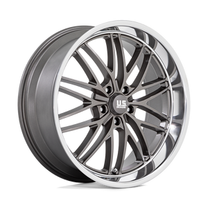 22X9 US Mag 1PC U139 SANTA CRUZ ANTHRACITE W/ DIAMOND CUT LIP 5X127