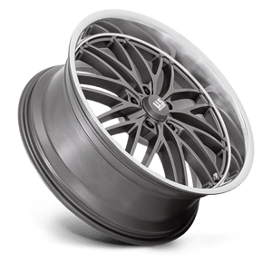 22X9 US Mag 1PC U139 SANTA CRUZ ANTHRACITE W/ DIAMOND CUT LIP 5X127