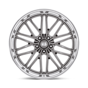 22X9 US Mag 1PC U139 SANTA CRUZ ANTHRACITE W/ DIAMOND CUT LIP 5X127