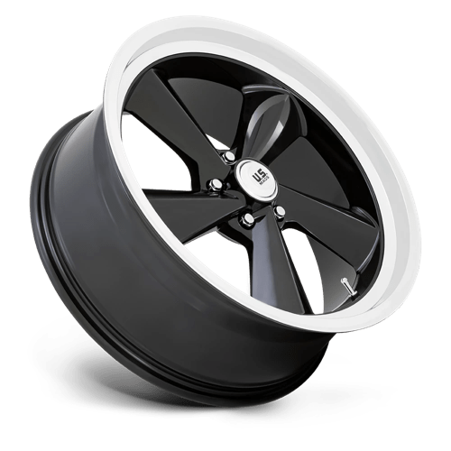 22X9 US Mag 1PC U136 TS GLOSS BLACK W/ DIAMOND CUT LIP 5X120.65