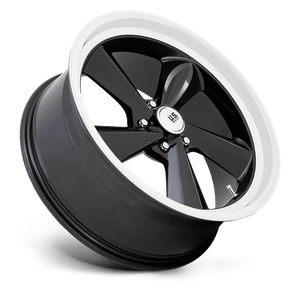 22X9 US Mag 1PC U136 TS GLOSS BLACK W/ DIAMOND CUT LIP 5X120.65