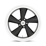 22X10.5 US Mag 1PC U136 TS GLOSS BLACK W/ DIAMOND CUT LIP 5X127