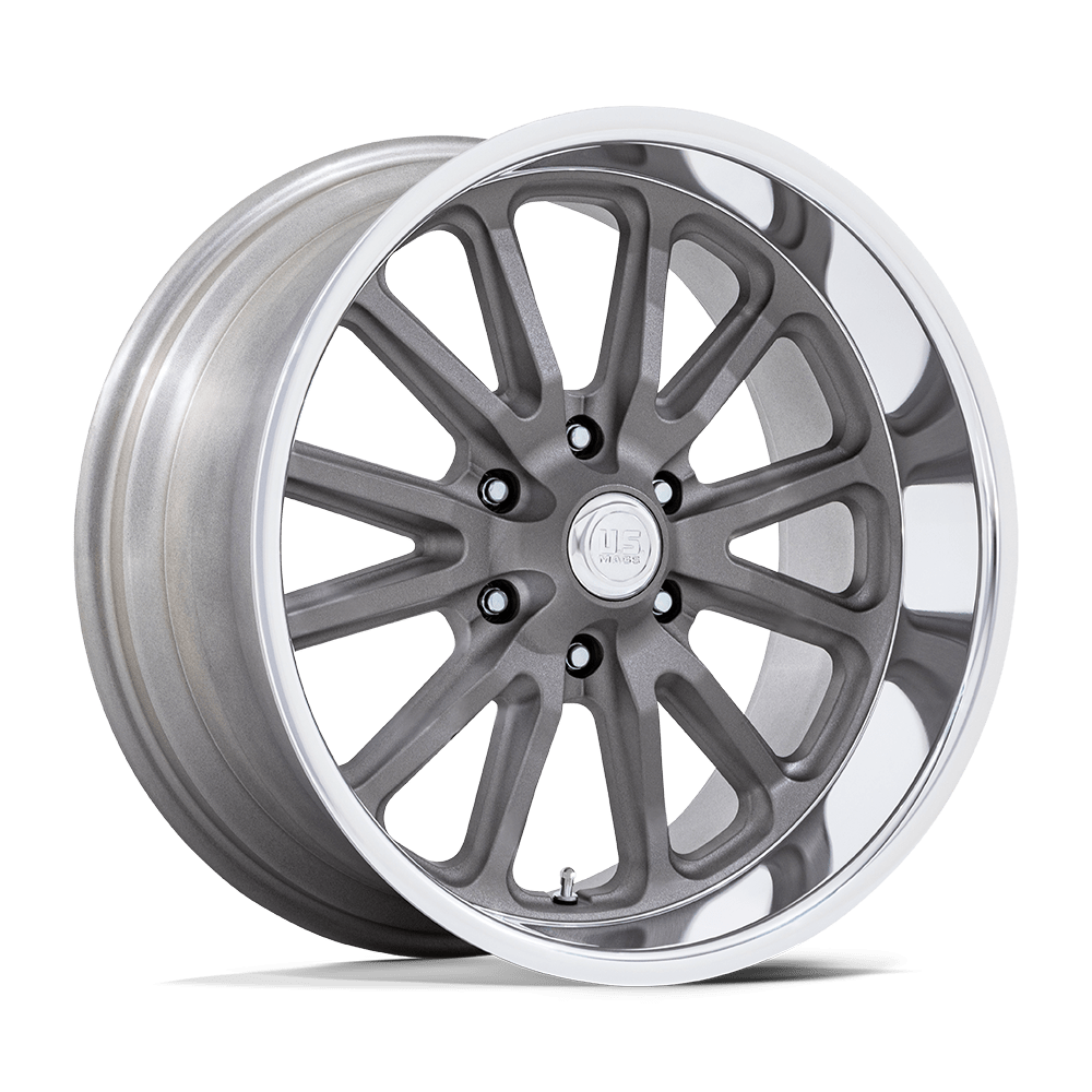 20X9.5 US Mag 1PC UC145 RAMBLER 6 MATTE GUNMETAL DIAMOND CUT LIP 6X127