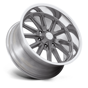 20X9.5 US Mag 1PC UC145 RAMBLER 6 MATTE GUNMETAL DIAMOND CUT LIP 6X139.7