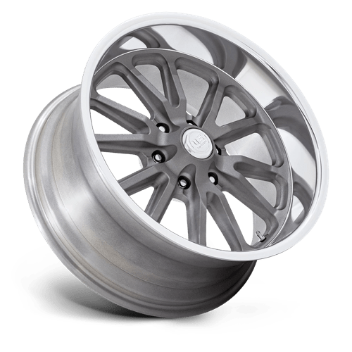 20X8 US Mag 1PC UC145 RAMBLER 6 MATTE GUNMETAL DIAMOND CUT LIP 6X139.7