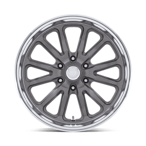 20X9.5 US Mag 1PC UC145 RAMBLER 6 MATTE GUNMETAL DIAMOND CUT LIP 6X127