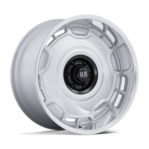 22X10.5 US Mag 1PC UC146 ARLINGTON SILVER M-BLK CENTER W/ DC-LIP 6X139.7