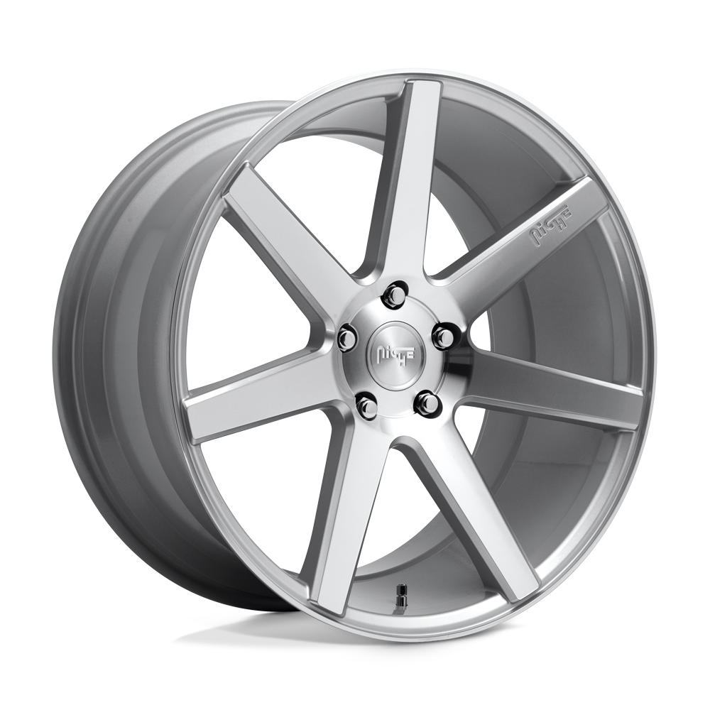 20X10 Niche 1PC M179 VERONA GLOSS SILVER MACHINED 5X120