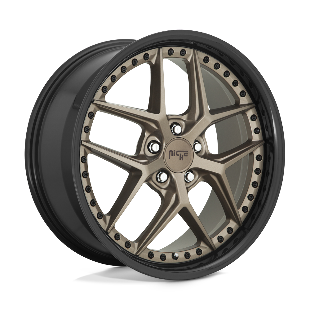 20X9 Niche 1PC M227 VICE MATTE BRONZE BLACK BEAD RING 5X112